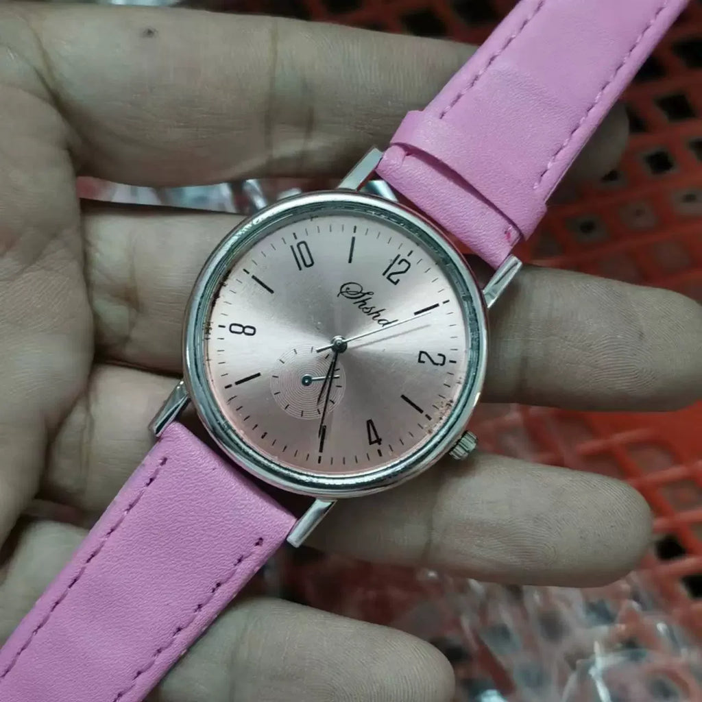 Relógio de pulso masculino casual de alta qualidade WOKAI, com movimento de quartzo e luminescência.