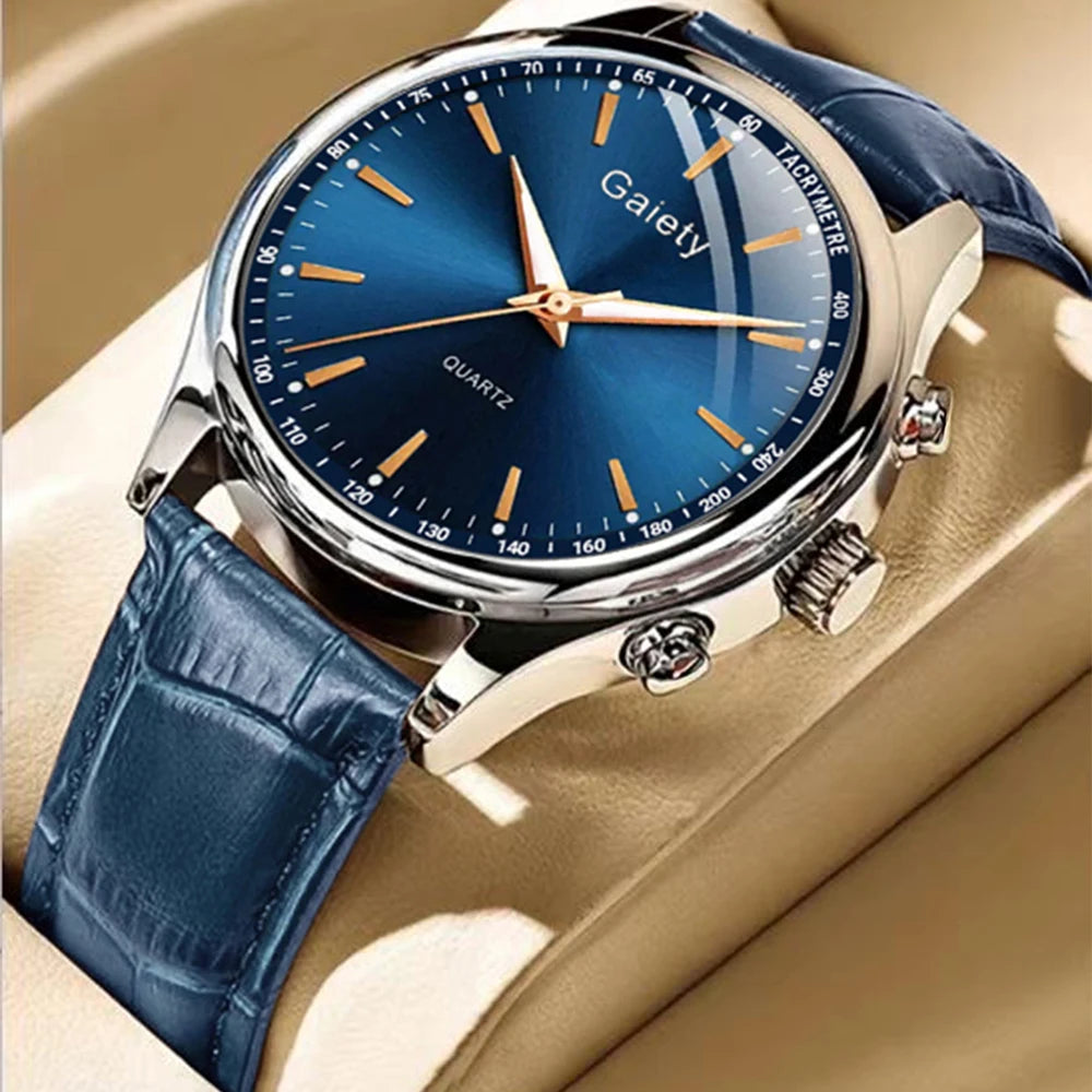 Conjunto de 1 Relógio Masculino Fashion, Versátil, Retrô, Clássico, Quartzo, Ideal para Combinar com Roupas do Dia a Dia ou como Presente em Datas Comemorativas.