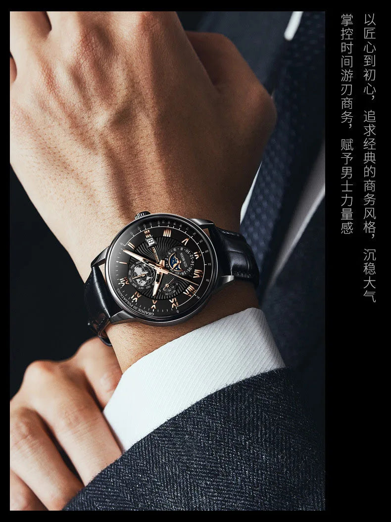 Relógio de quartzo masculino para uso casual e profissional