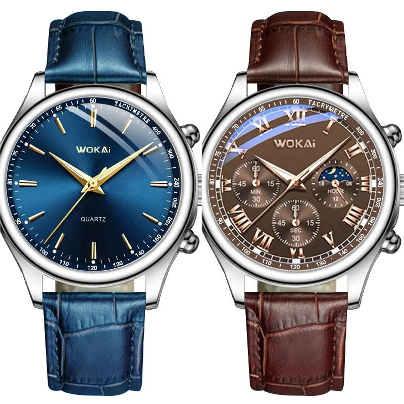 Relógio de quartzo masculino para uso casual e profissional