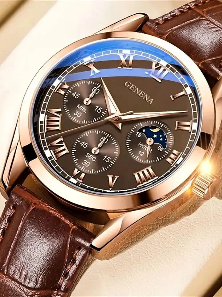 Relógio de quartzo masculino para uso casual e profissional