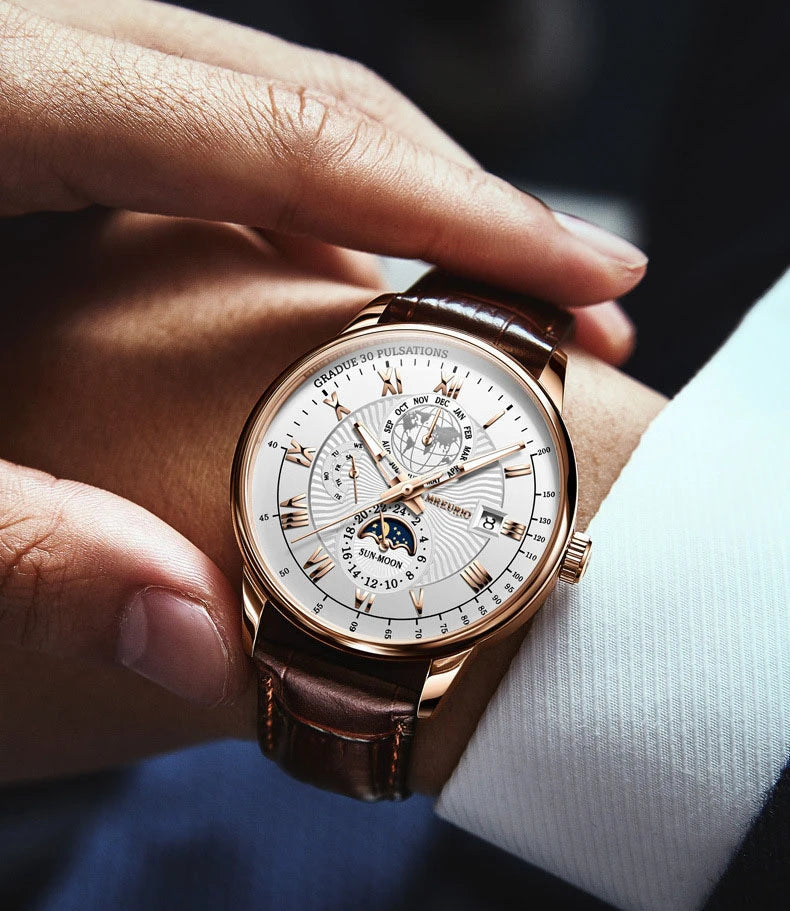 Relógio de quartzo masculino para uso casual e profissional